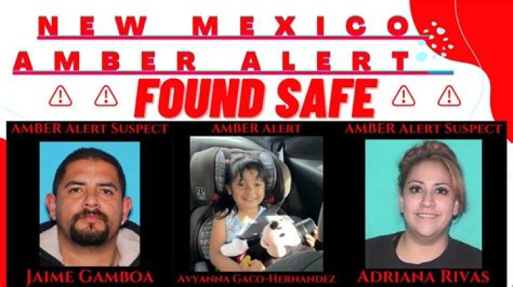 Amber Alert New Mexico: 3-year-old Avyanna Gaco-Hernandez missing, taken from home by suspects Jamie Gamboa, Adriana Rivas