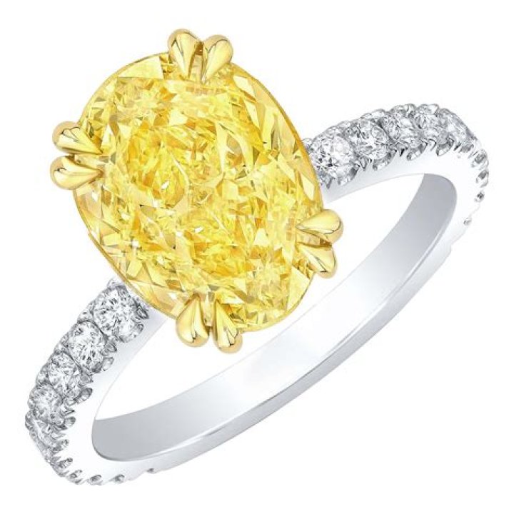 Anna Faris got a canary-yellow diamond halo ring for her third engagement
