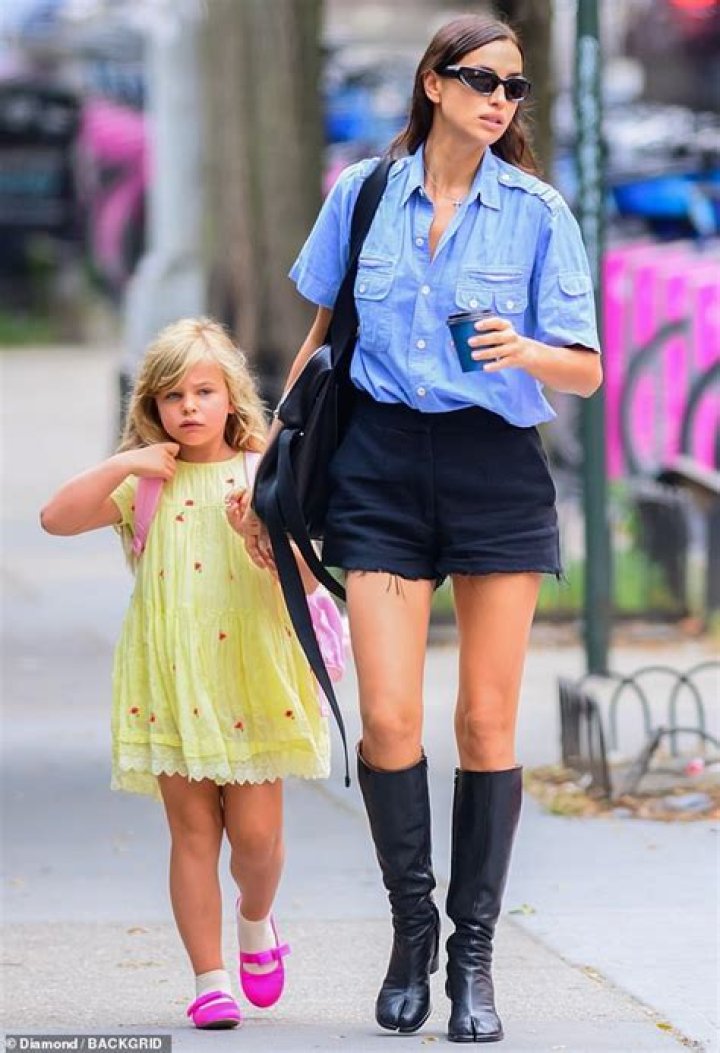 bitchy | Irina Shayk heads home with her daughter after enjoying the sunshine at a local park