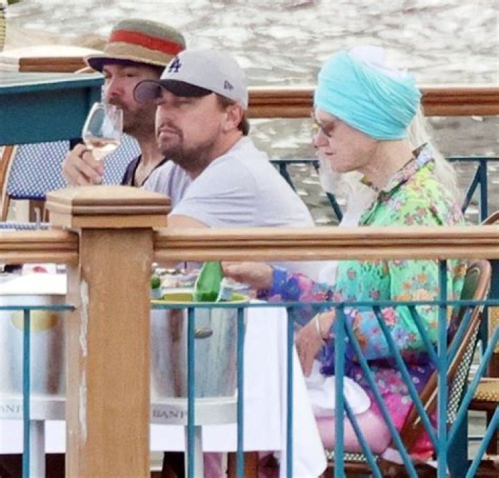 bitchy | Leonardo DiCaprio looks relaxed as he enjoys lunch with his father George, sister Normandie DiCaprio and stepmother Peggy Farrar on the Amalfi Coast