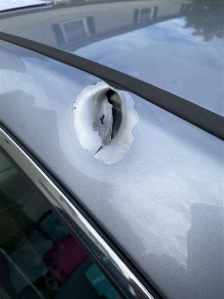 Can a bullet hole in a car be fixed?