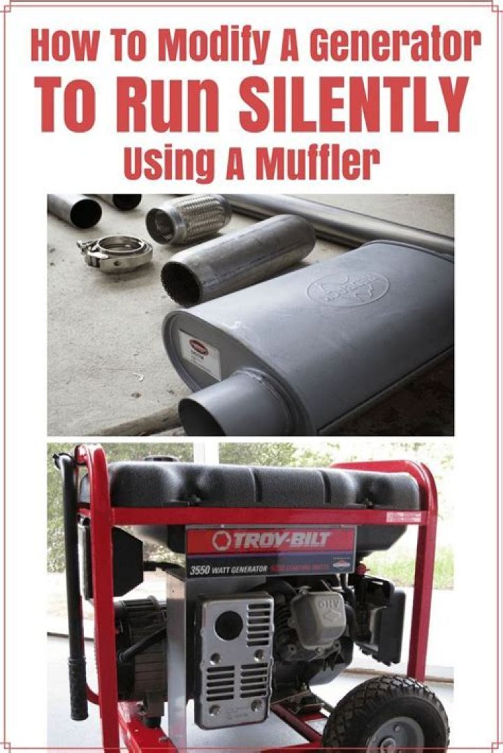 Can I add a muffler to my generator?