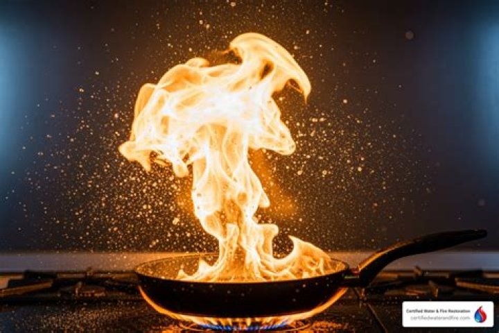 Can you put flour on a grease fire?