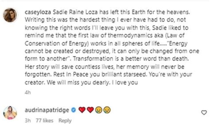 Casey Loza Announces the Death of His 15 Year Old Daughter!