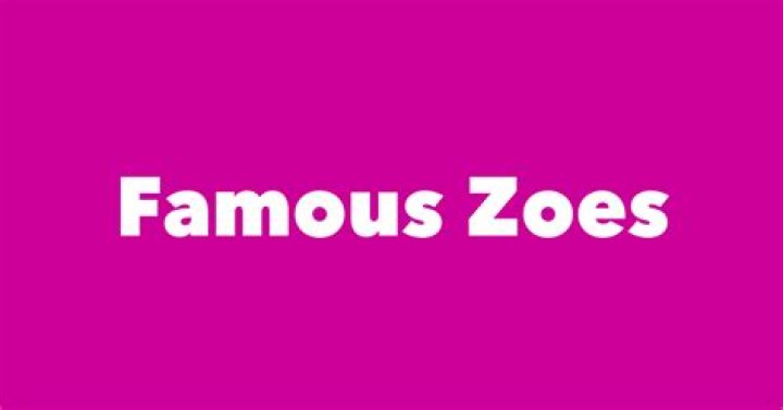 Celebrities named Zoe