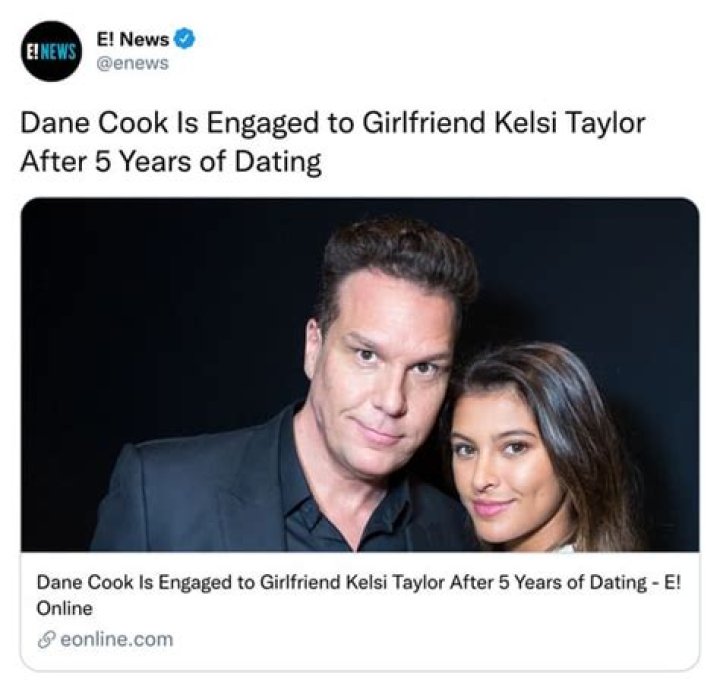 Dane Cook is Engaged to his Longtime Age Gap Girlfriend Kelsi Taylor!