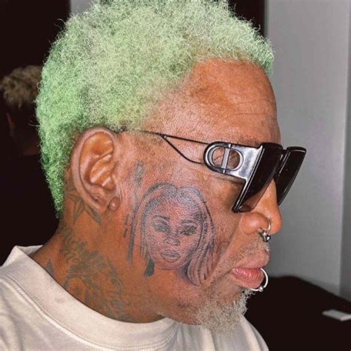 Dennis Rodman got a huge tattoo of his girlfriend on his face