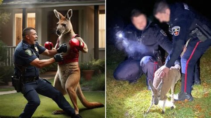 Escaped Kangaroo Resists Arrest, Punches Cop in the Face