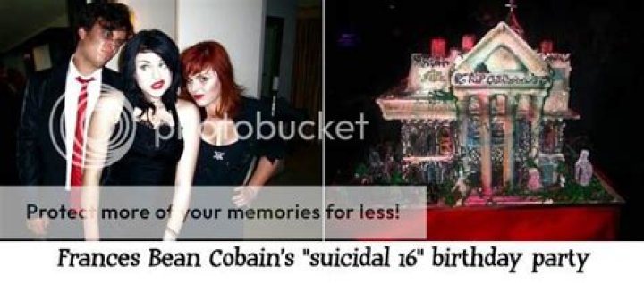 Frances Bean Cobain has suicide-themed 16th birthday party