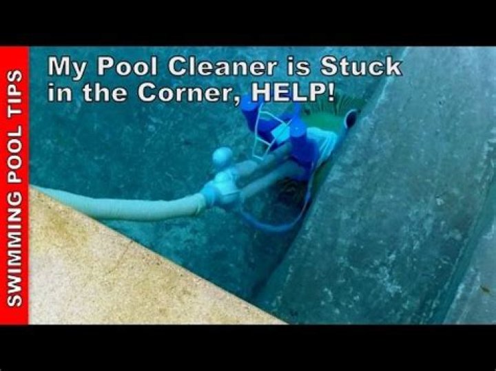 How do I keep my pool cleaner from getting stuck?