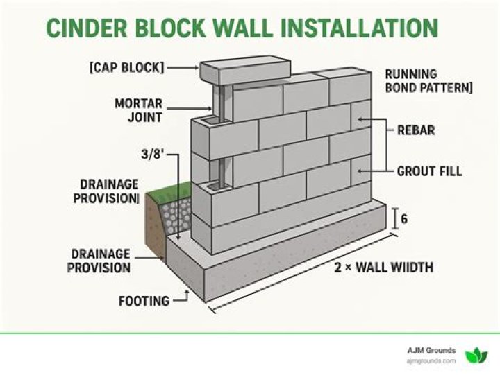 How do you cap a cinder block wall?