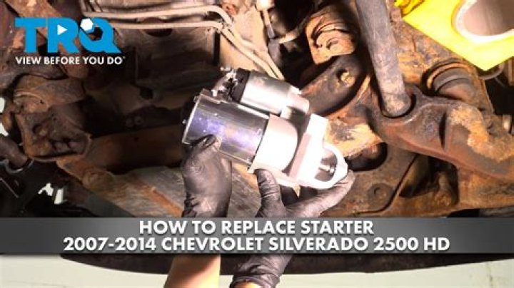 How do you change a starter on a 2014 Chevy Silverado?