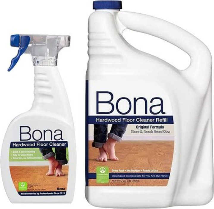 How do you clean Bona Hardwood Floor cleaner?