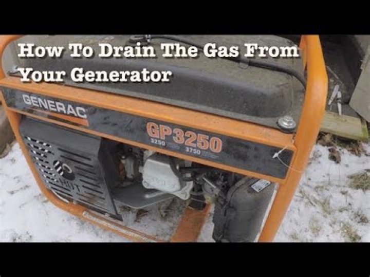 How do you drain gas from a generator?