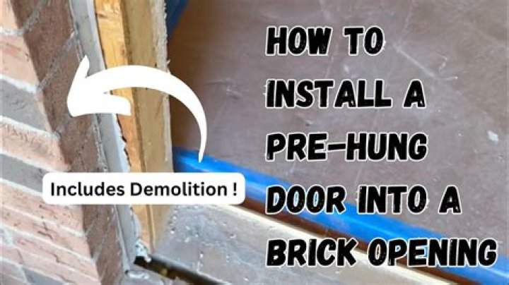How do you install an exterior door in a cinder block wall?