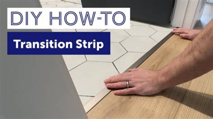 How do you install transition strips between laminate and tile?