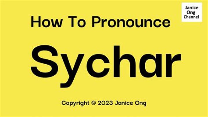 How do you pronounce the word sychar?