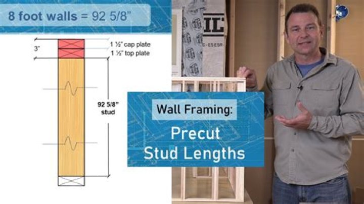 How long is a 9 ft precut stud?