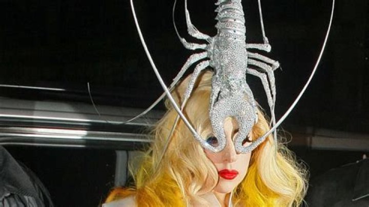 Lady Gaga wears diamond-encrusted lobster headpiece