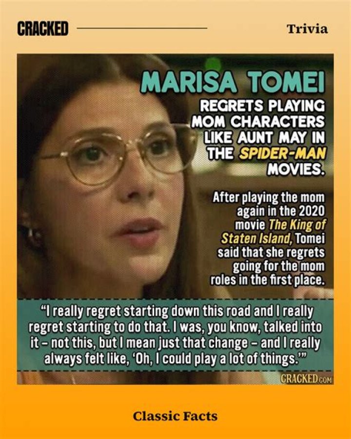 Marisa Tomei on playing moms: ‘I really regret starting down this road’