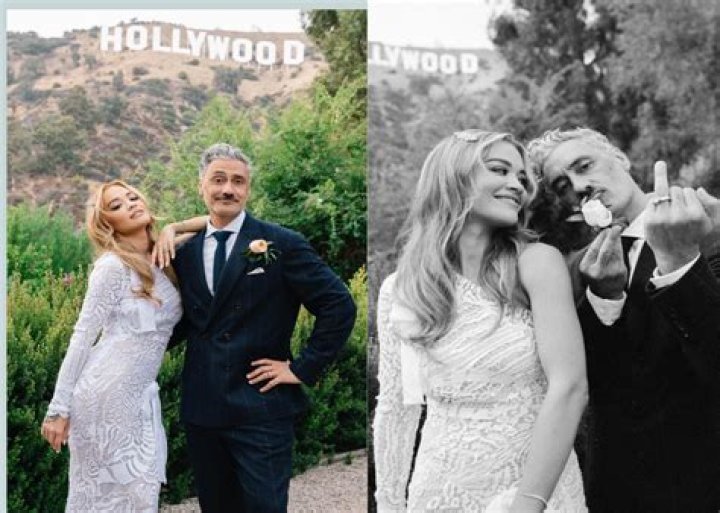 Rita Ora wore Tom Ford to her LA wedding to Taika Waititi one year ago