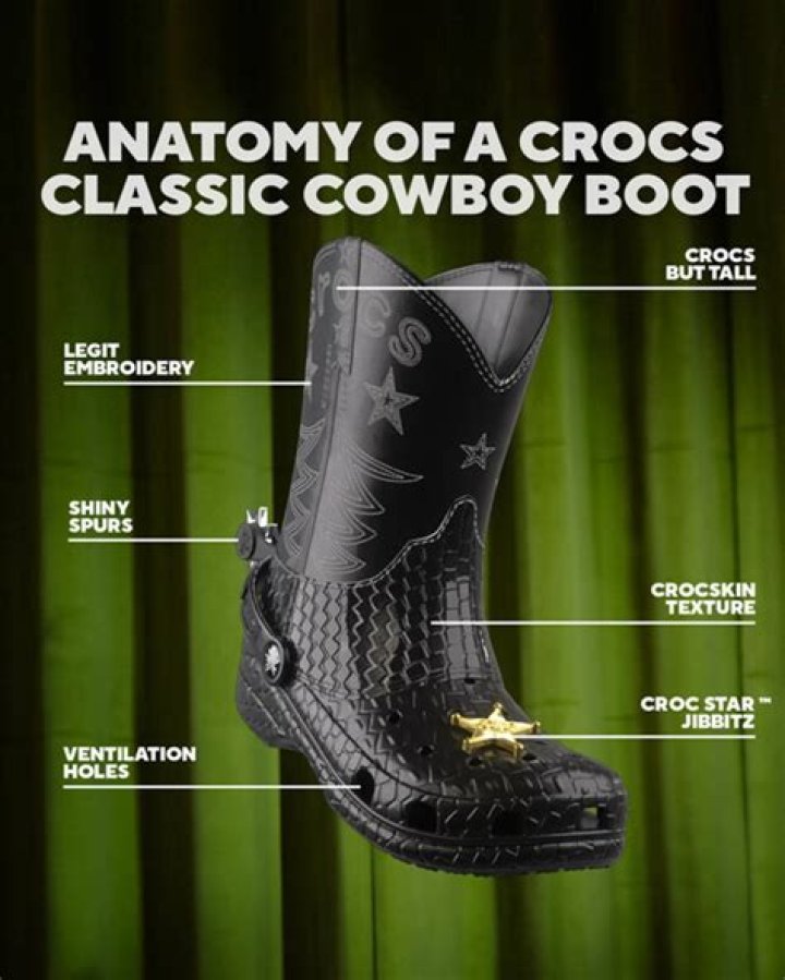 The Crocs limited edition $120 cowboy boots sure are something