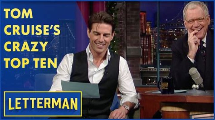 Tom Cruise reads the Top Ten on Letterman