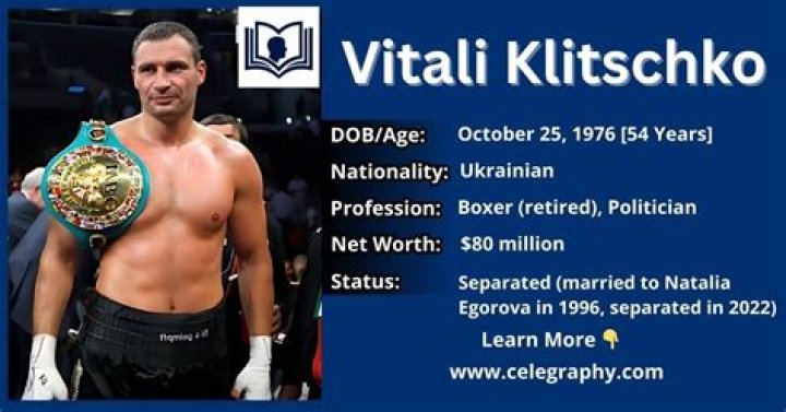Vitali Klitschko - Age, Family, Bio