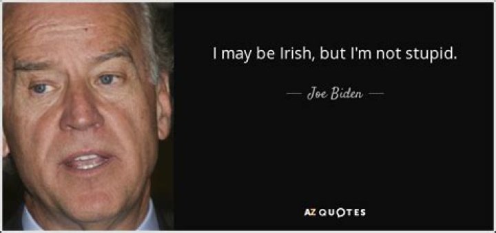 WATCH: Biden Claims ‘I May Be Irish, But I’m Not Stupid’