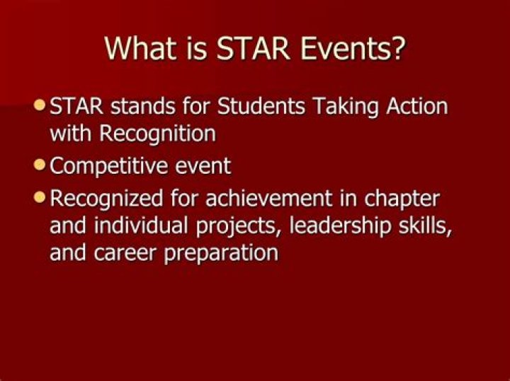 What are Fccla Star events?