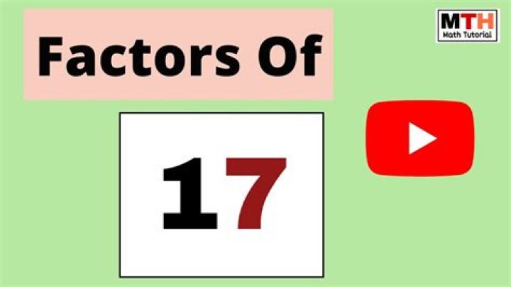 What are the factor pairs of 17?