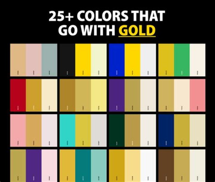 What color goes with black and gold?