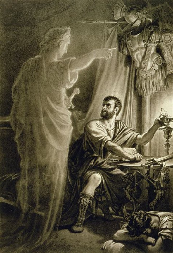What does Caesar’s ghost symbolize?