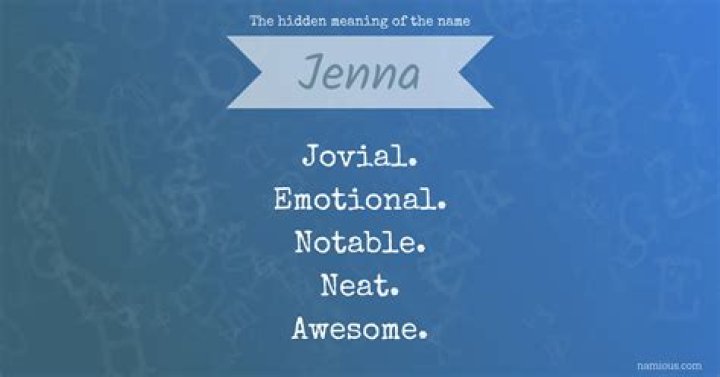 What does Jenna mean in the Bible?
