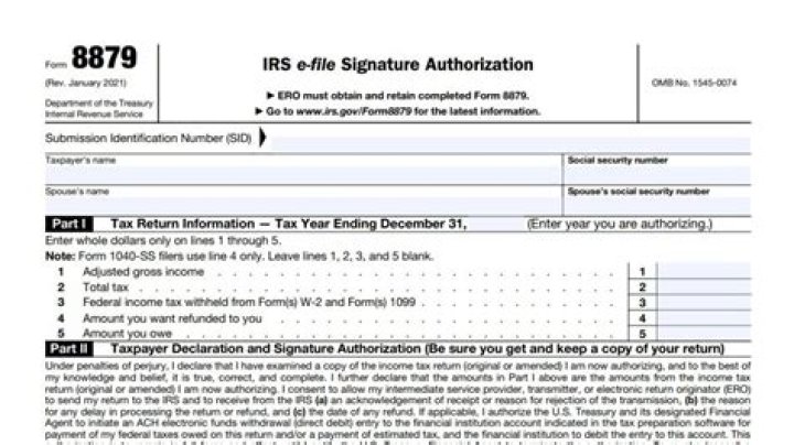 What is a 8879 tax form?