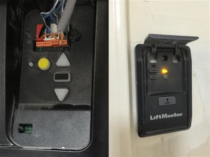 What is lock button on garage door opener?