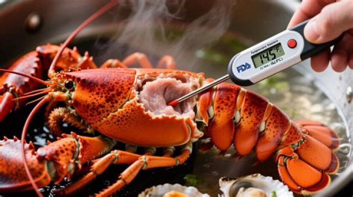 What is the minimum internal cooking temp for a whole lobster?