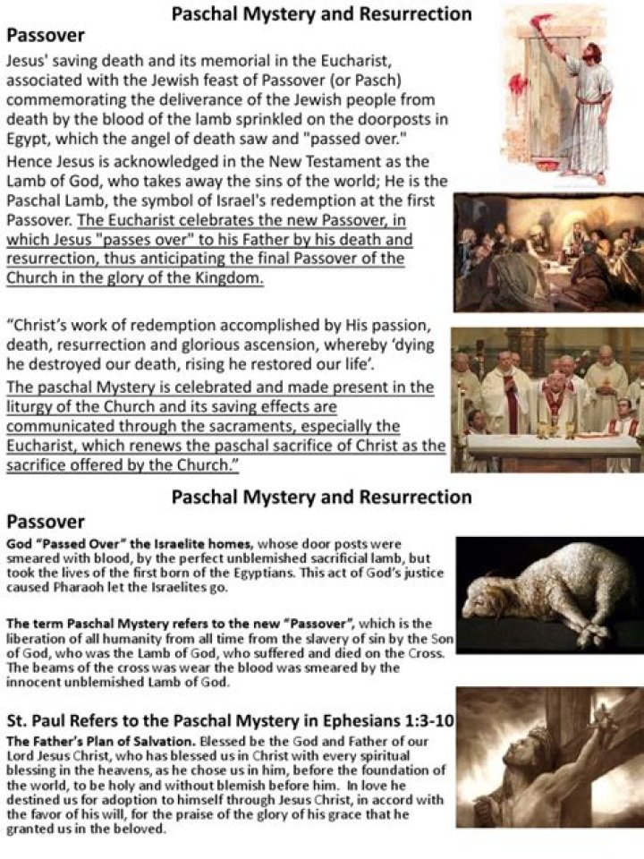 What is the origin and meaning of the term paschal mystery?