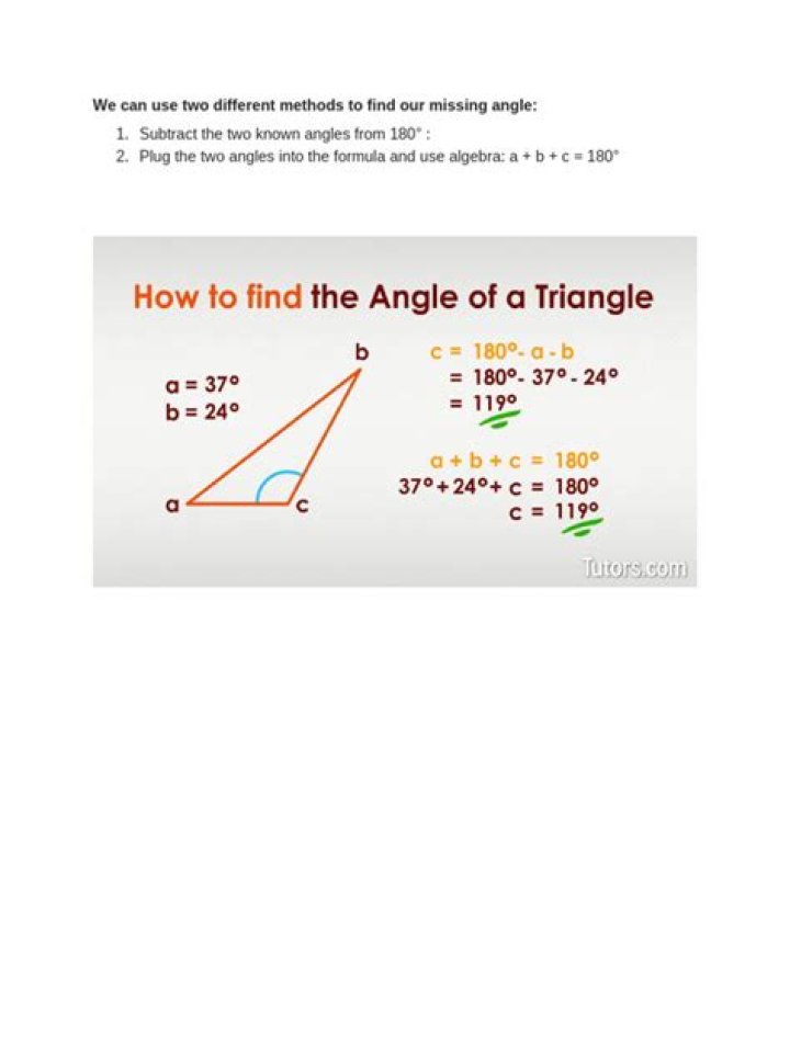 What is your angle?