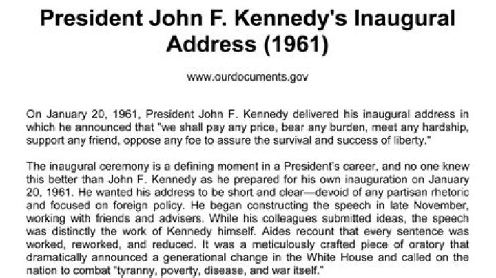 What poet does Kennedy quote at the end of his speech?