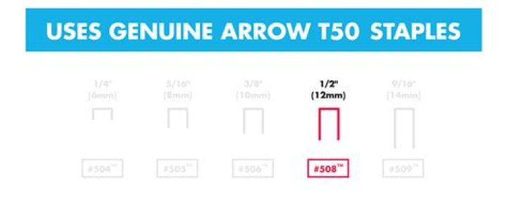 What size are Arrow t50 staples?