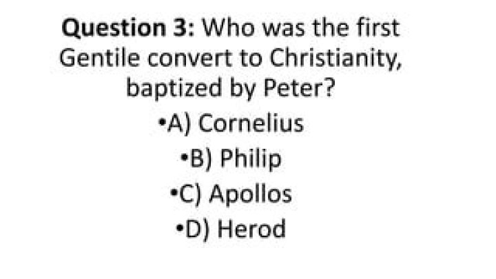 Who was the first Gentile convert?