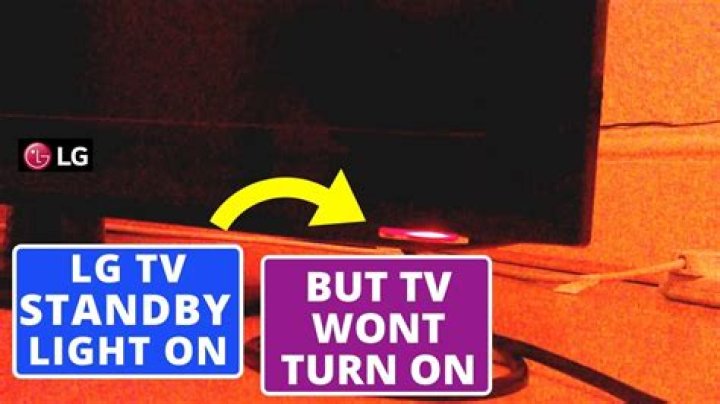 Why is the standby light on my TV flashing?