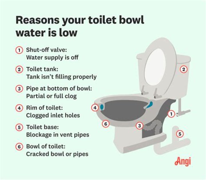 Why is the toilet water going down slowly?