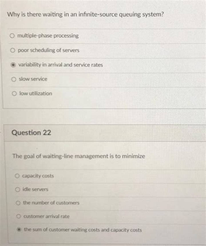 Why is there waiting in an infinite source queuing system?